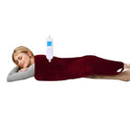 New 2023 Ambershine 45cmx85cm XXXL King Size Heating Pad with Fast-Heating Technology&10 Temperature Settings, Flannel Electric Heating Pad/Pain Relief for Back/Neck/Shoulders/Abdomen/Legs (Red)