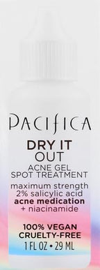 Pacifica Acne Spot Treatment Gel - Dry It Out Pimple Cream - Face Acne Cream -w/ 2% Salicylic Acid BHA & Niacinamide for Teens & Adults Vegan Clean Beauty Dermatologist Tested
