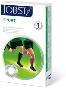 BSN Medical 7529012 JOBST Sock, Knee High, 20-30 mmHg, Closed Toe, Large, Blue/Grey