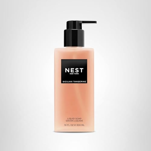 NEST New York Liquid Soap, Sicilian Tangerine - 10 fl oz - Cleanses & Nourishes Skin - Approx. 300 Pumps Per Bottle - Gluten Free & Cruelty Free