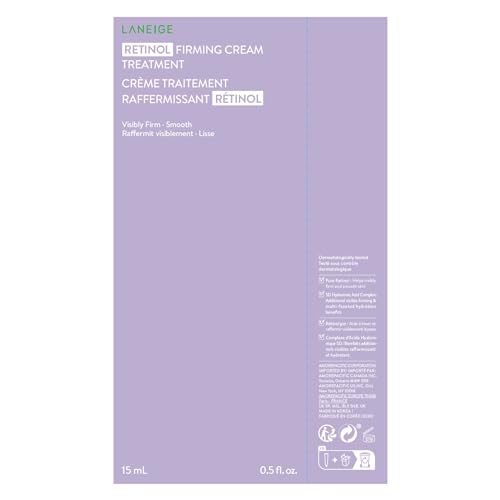 LANEIGE Retinol Firming Cream Treatment: Visibly firm and smooth the look of fine lines and wrinkles.