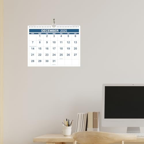 Calendar 2025-2026 - Wall Calendar from July 2025 to December 2026, 2025-2026 Calendar with Thick Paper, 8.5" x 11", Blue