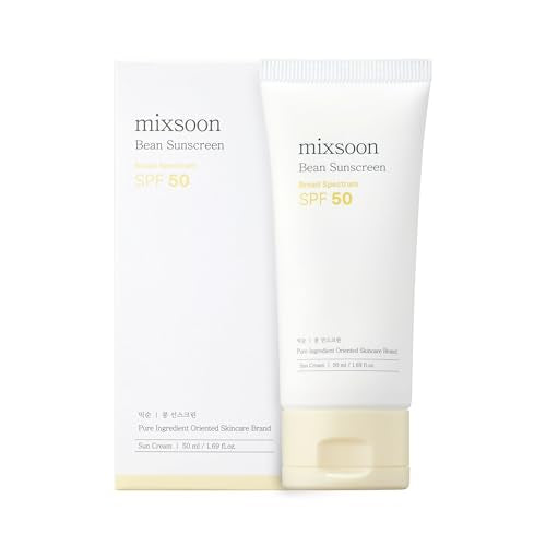 mixsoon Bean Sunscreen SPF 50 Airy Texture Type For Face Korean Skin Care 1.69 fl oz / 50ml