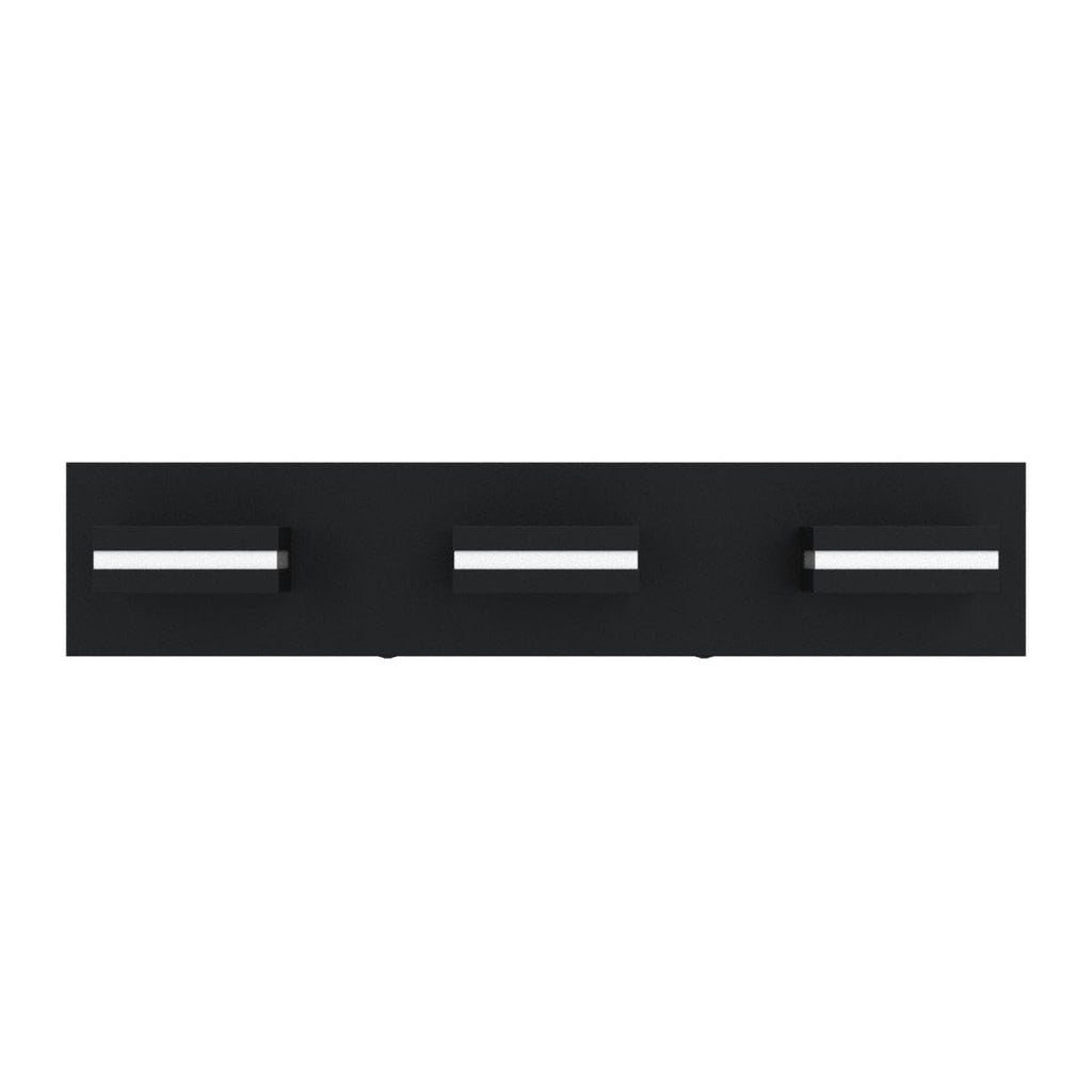 SineRise LED Modern Bathroom Vanity Light Fixtures, Modern Acrylic Bathroom Wall Lighting Fixtures Over Mirror, 3-Light, 24-Inch, Black, White