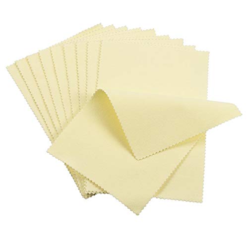 Sunshine Polishing Cloths, Bulk Pack, for Silver, Gold, Brass and Copper Jewelry (5 Pack)