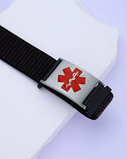 Personalized Sport Medical Alert Bracelets for Women Men - Custom Medical ID Bracelets with Free Engraving - Hook and Loop/Elastic/Stainless Steel/Silicone Watch Wristband Emergency Bracelet