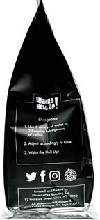 Wake The Hell Up! 12oz Ultra-Caffeinated Ground Coffee, Low Acid, Medium-Dark Roast