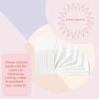 White Rabbit - Naked Cotton Classic - Premium Facial Cotton Pads - for Makeup Remover, Toner, Mask - 100% Cotton, Unbleached, Lint-Free - Extra Soft & Durable - Natural & Cruelty-Free - 500 Count