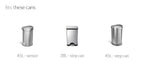 simplehuman Code J 100 Liners, 50% Recycled Custom Fit Bin Bags in Dispenser Packs with Durable Drawstring Tie Handle, 30-45L, White