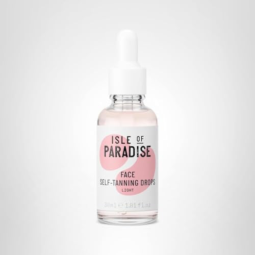 Isle of Paradise Self Tanning Face & Body Drops- Light, Self Tanner Drops for a Natural Bronze, Long-lasting Tan, Cruelty Free, Fragrance Free & Dermatologist-Approved, 1.01 fl. oz