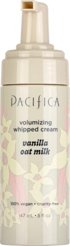Pacifica Hair Mousse - Vanilla Oat Milk – Light Hold for Soft Volume & Hydration with Touchable Hold, Delightful Vanilla Scent, Vegan & Cruelty-Free, 5 fl oz