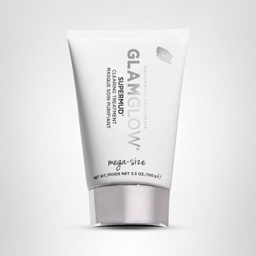 Glamglow SUPERMUD Instant Clearing Treatment Face Mask | Clearing Face Mask For Acne Prone Skin and Oiliness to help Minimize Pores | Activated Charcoal, BHA & AHAs, 3.5 Ounce