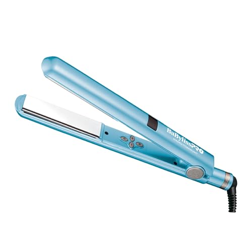 BaBylissPRO Nano Titanium Flat Iron Hair Straightener, 1" Digital Hair Straightener Iron for Professional Salon Results and All Hair Types