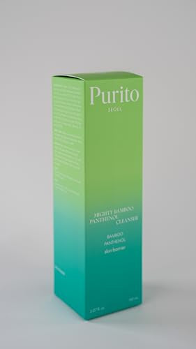 PURITO Mighty Bamboo Panthenol Cleanser, Gentle Face Wash for Moisturizing, for Sensitive Skin, Vegan & Cruelty-Free Face Cleanser150ml / 5.07 fl. Oz.