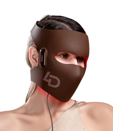 JOVS 4D Laser Light Therapy Mask, Red Light Therapy for Face with 4 Different Wavelength Adopted FPT Concentrated Technology, 3 Modes Portable Face Mask for Anti-aging