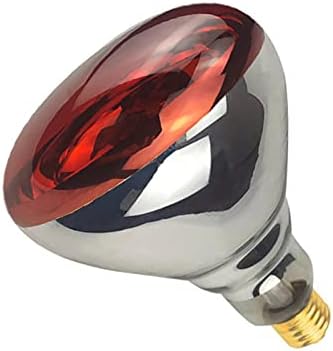 2 Pack 125W Heat Lamp Red Infrared Bulbs Glass Lamp Bulb for Food Service, Brooder Bulb, Chicks, Pet, Bathroom, Light Therapy Use E26 Base, Flood Light Heat Lamp Bulb.