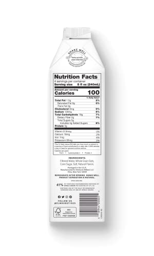 Elmhurst 1925 Milked Oats Sweetened Oat Milk, Dairy Free, Vegan, 32 Ounce (Pack of 6)