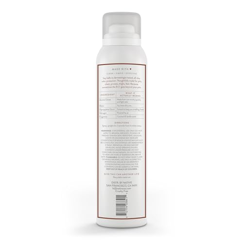Native Whole Body Deodorant Spray Contains Naturally Derived Ingredients, Deodorant for Women & Men | 72 Hour Odor Protection, Aluminum Free with Coconut Oil and Shea Butter | Coconut & Vanilla