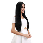 REECHO 18" Straight Long 4 PCS Set Thick Clip in on Hair Extensions Black Brown