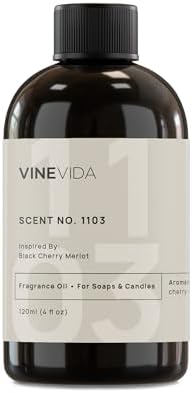 VINEVIDA Black Cherry Merlot Fragrance Oil for C le Making Scents Soap Making, Perfume Oils, Soy C les, Bath Bombs, Kitchen, Lotion Car Freshies, Diffuser, Room Spray, Laundry 4 Fl Oz (Pack of 1)