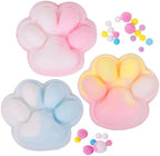 3pcs Rainbow Big 5in Squishy Cat Paw Squeeze Toys,Cute Kawaii Squishies,Fur Ball,Jelly Kitty Paw Squishy Funny for Adults Kids