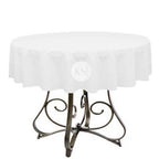 KS Linens Round 72-Inch Polyester Tablecloth - Available in Over 45 Colors, Ideal for Restaurants and Versatile Event Overlays Choose from Classic White, Elegant Black, and More! (White)