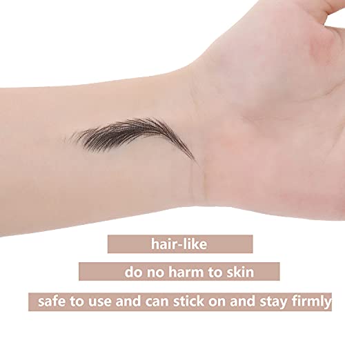 Maitys 12 Sheets 108 Pairs 4D Hair Like Waterproof Eyebrow Tattoos Stickers Temporary Transfer Brows Decal Peel off Fake Eyebrow Sticker Instant Authentic Brow Decal for Women(Vivid Style)