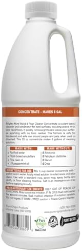 Mighty Mint Wood & Floor Cleaner Concentrate, Non-Toxic, Cleaning Soap for Hardwood and Floors, Natural Mint Scent, 32oz