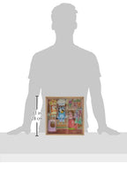 Horizon Group USA Bluey Magnetic Wooden Playhouse, 18 Piece Activity Set, Includes 2 Wooden Dolls House, Great Toys for Kids, Fun Birthday Party Activity, House Playset