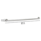 Amazon Basics Bathroom Handicap Safety Grab Bar, 36 Inch Length, 1.5 Inch Diameter, Holds up to 500LBs, ADA Compliant, Stainless Steel