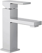 Moen Revyl Chrome One-Handle Single Hole Modern Bathroom Sink Faucet with Optional Deckplate and Spring Loaded Drain Assembly, 84771