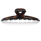 Scunci 4-Pack No-Slip Grip Fine Hair Jaw Clips, Assorted Colors (Black, Brown)