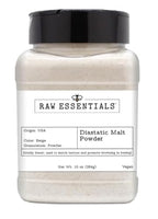 Raw Essentials Diastatic Malt Powder - Baking secret used by Professional Bakers - Improve the taste and texture of your Baked Goods - Vegan - 10 Ounce Bottle