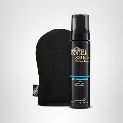 Bondi Sands Dark Self Tanning Foam + Application Mitt | Includes Lightweight Sunless Foam + Reusable Mitt for a Flawless Finish ($30 Value)