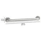 Amazon Basics Bathroom Handicap Safety Grab Bar, 18 Inch Length, 1.5 Inch Diameter, Holds up to 500LBs, ADA Compliant, Stainless Steel