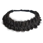 Braid Headband 2 Strands Messy Classic Chunky Long Plaited Wide Braids Elastic Stretch Premium Synthetic Braided Headband, Ladies Girls Boho Braids 65g (Headband A3)