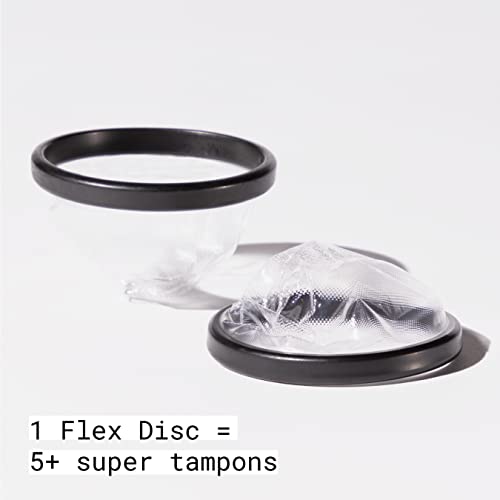 Flex Menstrual Discs | Disposable Period Discs | Reduce Cramps & Dryness | Beginner-Friendly Tampon Alternative | Capacity of 5 Super Tampons | Made in Canada | 12 Count