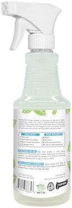 Mighty Mint Shower Cleaner, No-Rinse, No-Scrub, Daily Spray for Glass, Tile, Grout, Fresh Peppermint Scent, 16oz