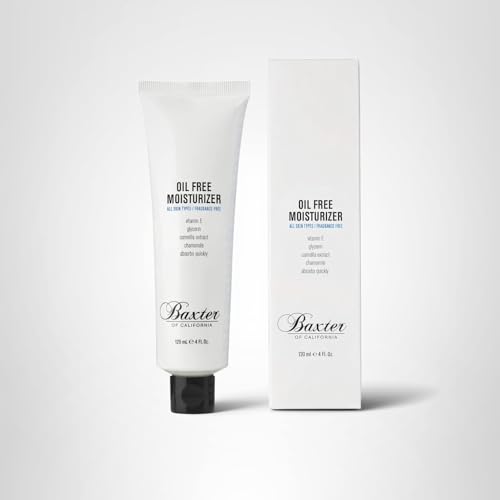 Baxter of California Oil Free Face Moisturizer for Men | Lightweight | Fragrance Free | All Skin Types | 4 Fl Oz