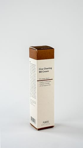 PURITO Cica Clearing BB Cream #31 Deep Warm 1 fl.oz / 30ml, Vegan bb cream, foundation, cruelty free