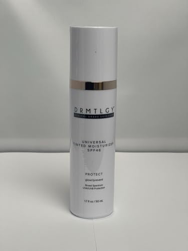 DRMTLGY Moisturizer with SPF 46 & Anti Aging Clear Universal Tinted SPF & Facial Sunscreen 2 Pack - Broad Spectrum Protection Against UVA and UVB Rays