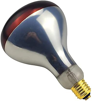 2 Pack Heat Lamp Bulb R40 250 Watt Roasted Red Infrared Explosion Proof Glass Heat Lamp Bulb for Reptiles, Chicks, Food, Bathroom, and Light Therapy, Use E26 Base