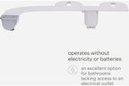 Brondell Bidet Attachment for Toilet SS-250 SimpleSpa Fresh Water Spray with Adjustable Water Pressure Side Arm Control, Slim Bidet Sprayer, Silver Knob (Dual Nozzle)