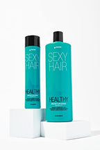 SexyHair Healthy Moisturizing Shampoo, 33.8 Oz | Moisture, Slip, Detangling, and Shine | SLS and SLES Sulfate Free | All Hair Types