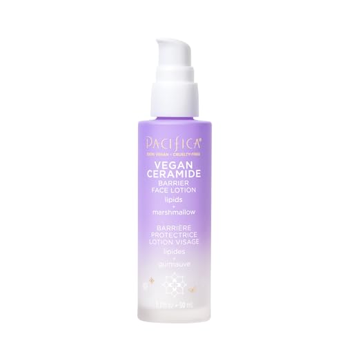 Pacifica Face Moisturizer - Vegan Ceramide Barrier Repair Face Lotion, Hydrating, For Dry Skin, Dermatologist Tested, Safe for Sensitive Skin, Fragrance Free, Vegan + Cruelty Free