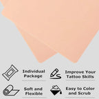 3mm Tattoo Skin Practice Kit - Yuelong 8Pcs Tattoo Fake Skin and 10Pcs Transfer Paper Kit Silicone Thick Practice Skins Double Sided and Tattoo Stencil Paper for Beginners and Experienced Artists