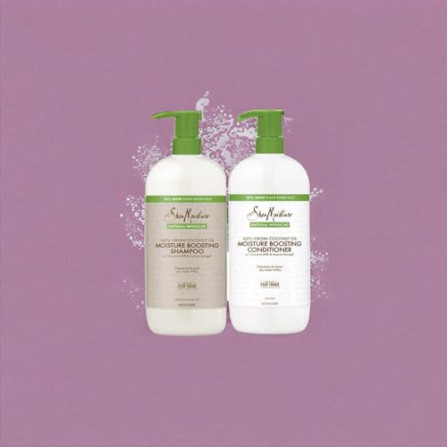 SheaMoisture Natural Infusions Hydrating and Moisture Boosting Shampoo & Conditioner Set, 34 fl oz, for Wavy, Curly, Straight Hair - ComboCreations Box for Holiday Gift Sets, Christmas Gifts