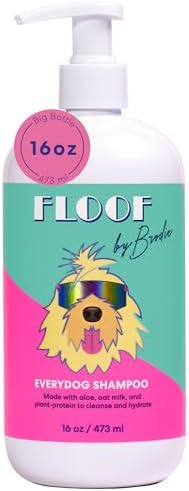 Everydog Nourishing and Deodorizing Dog & Cat Shampoo for All Coat Types, Detangles, Soothes with Aloe, Oat Milk, Plant Based Emolients, Pet Grooming Supplies (16oz)