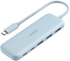 Anker USB C Hub, 5-in-1 USBC to HDMI Hub with 4K Display, 5Gbps USB-C and 2 5Gbps USB-A Data Ports for MacBook Pro, MacBook Air, Dell XPS, Lenovo Thinkpad, HP Laptops and More (Blue)