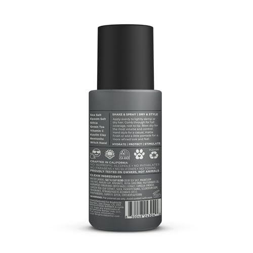 Salt & Clay Surf Spray - Hair Texturizing & Volumizing Spray - Salt & Clay, Silica, Witch Hazel, & Green Tea Blend - Beach Style Hair - For All Hair Types - Natural Ingredients (6oz)